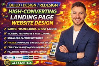 build carrd framer durable duda ghost zoho hostinger website design redesign seo