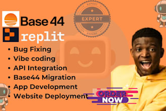 be your base44 expert vibe, coding, replit and base44 integration developer