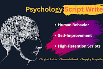 write engaging psychology and self improvement youtube scripts