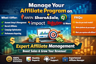 awin shareasale cj impact rakuten affiliate program management setup