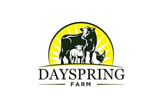 create a unique catchy pet logo for local family farm