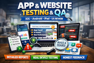 do app testing website testing QA ios ipad android user testing app review