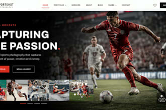 design sport photographer website videographer branding portfolio website