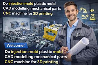 do injection mold plastic mold cad modelling mechanical parts cnc machine