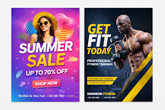 design a professional flyer and banner