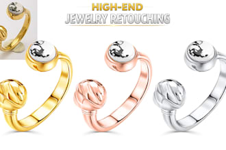 do high end jewelry retouching and professional jewelry photo editing