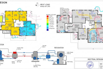 do accurate hvac cooling load calculation and professional hvac design drawings