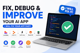 fix debug and improve your lovable replit bolt or base44 app