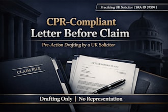 draft a cpr compliant UK letter before claim