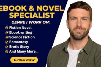 be ebook writer, ghostwrite romantasy, sci fi romance series or plot development