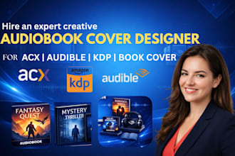 design or convert kdp book cover to acx or audible audiobook cover, promotion