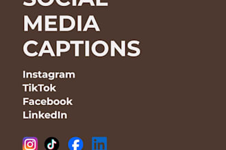 write creative and engaging social media captions for all platforms
