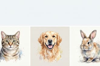aquarell tierportrait vom haustier als geschenk haustierportrait nach foto