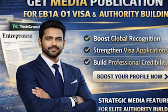 get you media publication for eb1a o1 visa and global recognition