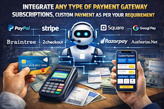 do payment gateway integration paypal, stripe, klarna, authorize dot net, PHP