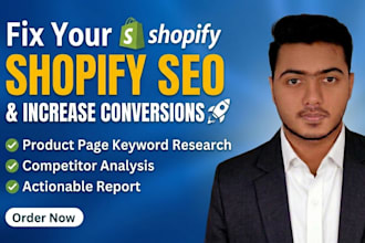 do shopify SEO audit and keyword research for product pages