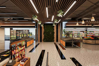 remodel supermarket interior 3d model, product retails shop, retail food store