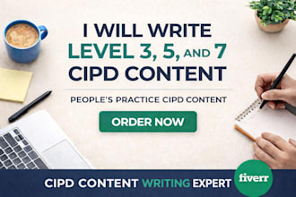 write content on cipd level 3 5 and 7