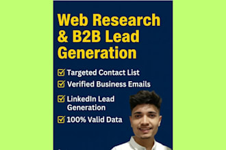 b2b lead generation and web research to build targeted prospect list