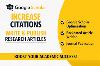 increase google scholar citation,write backdated and publish research articles