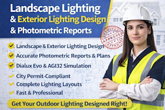design landscape lighting, exterior lighting, and photometric reports