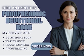 proofread your daily devotional book, prayer journal, christian book and ebook