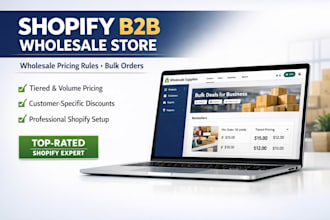 shopify b2b wholesale store setup, wholesale pricing rules, bulk orders