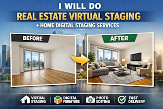 do real estate virtual staging and home digital staging services