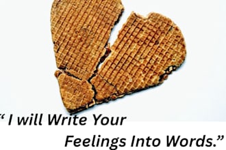 write emotional love letters, breakup messages or heartfelt texts