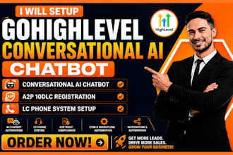setup gohighlevel conversational ai chatbot a2p 10dlc registration phone system