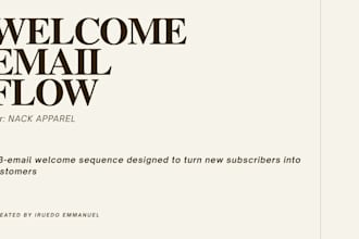 write a high converting email flow for an e commerce brand