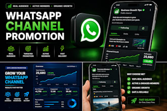 promote your whatsapp channel to gain real active members and organic growth