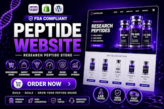 peptide website, fda compliant peptide website, peptide wordpress website design