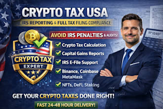 do your crypto tax USA, irs reporting, capital gains  full tax filing compliance