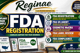 do fda registration US agent cosmetic mocra compliance label review fda