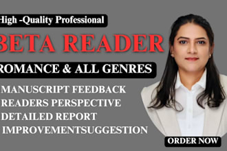 provide professional beta reader critique and proofreading for fiction fantasy