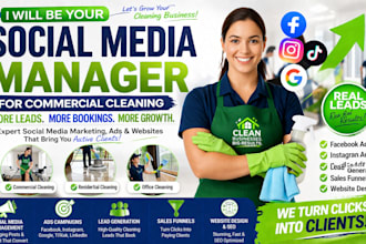 be your social media marketing manager for cleaning services