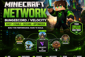 minecraft performance network setup using bungeecord or velocity