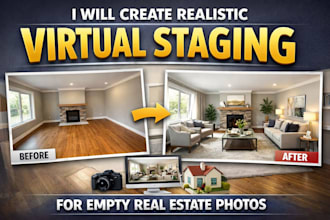 create realistic virtual staging for empty real estate photos