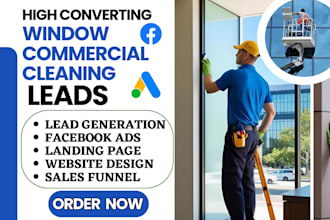 generate window cleaning leads commercial cleaning leads janitorial sales funnel