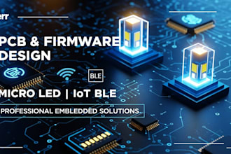 design pcb  firmware for micro led iot ble display system