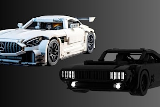 custom 3d lego design 3d lego car lego building lego moc with manual instruction