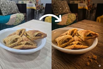 edit food photos using ai for instagram, menu and ads