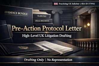 draft a UK pre action protocol compliant letter