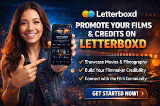 set up,create, promote letterboxd profile, add movies, credits, update your page