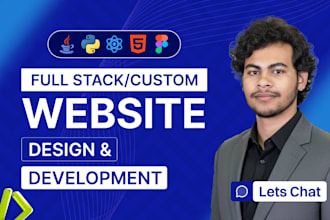 build custom website, full stack developer, frontend  backend web development