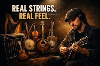 recreate your midi to live violin fiddle mandlin banjo dobro pedal and lap steel