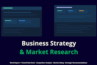 do market research and business strategy for your startup