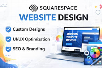 design or redesign modern squarespace site for your busines