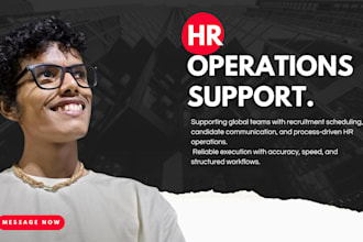 handle HR recruitment coordination and operations support